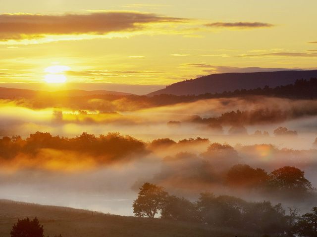 Strathspey at sunrise, Scotland