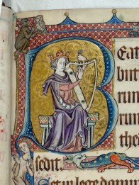 King David, Luttrell Psalter, British Library Catalogue of Illuminated Manuscripts