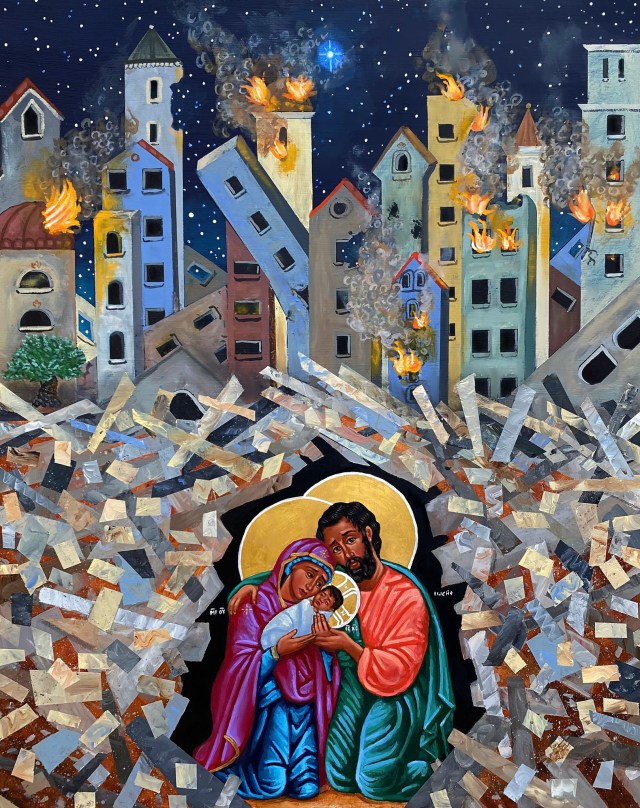 Christ in the rubble